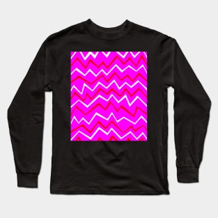 Zig Zag Magenta Long Sleeve T-Shirt